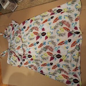 Multicolor Terra and sky tropical dress 4x